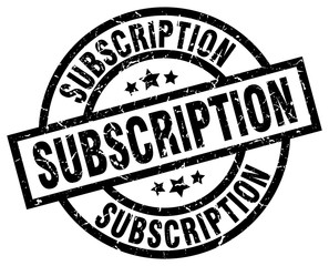 subscription round grunge black stamp