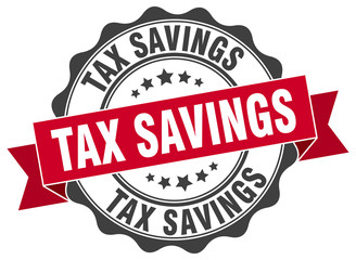 tax savings stamp. sign. seal