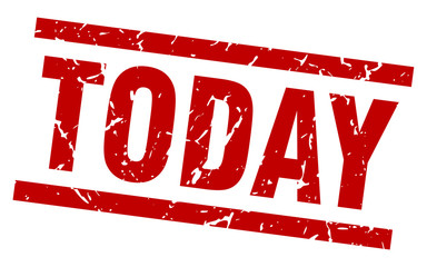square grunge red today stamp