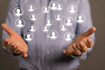 Stack of hands showing unity and teamwork  3d.