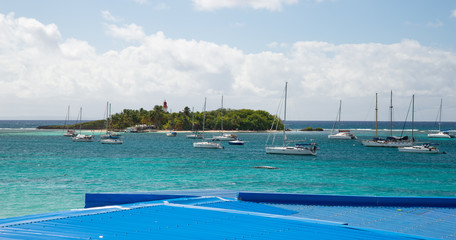 Panorama plage de la Datcha Les Gosier Grande Terre Guadeloupe France