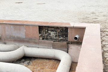 main water supply in the fountain