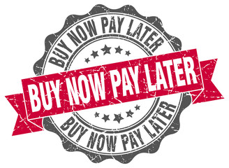Fototapeta premium buy now pay later stamp. sign. seal