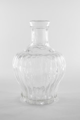 Glass bottle or container neutral background 