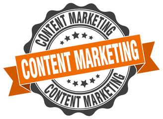 content marketing stamp. sign. seal