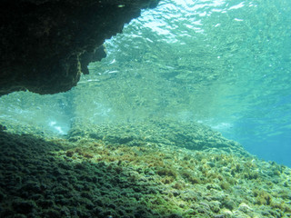 View from the underwater cave, Croatia
