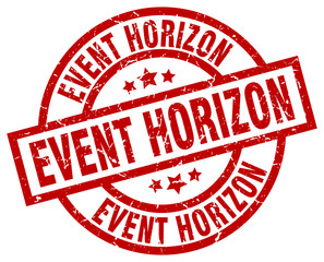 event horizon round red grunge stamp