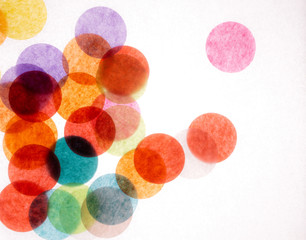 Many colorful circles on a white background. Wallpaper