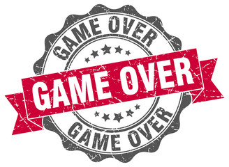 game over stamp. sign. seal