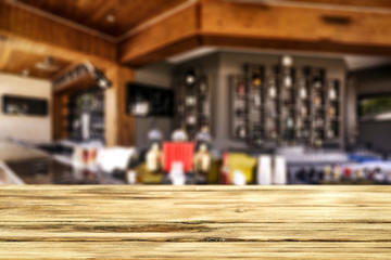 Fototapeta premium Desk of free space and summer bar 