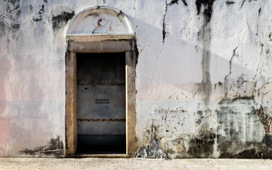 The old door at the old town  in Songkhla Province, Thailand