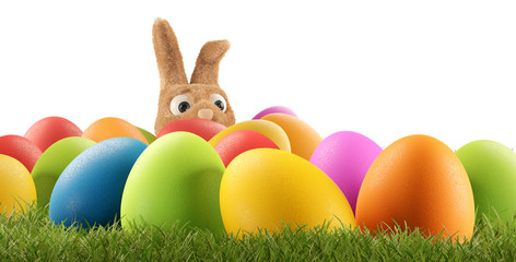 Colorful Easter eggs 3d-illustration