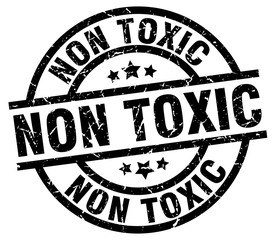 non toxic round grunge black stamp