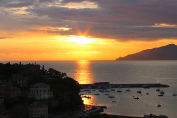 sunset at sea