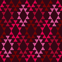 Ethnic boho seamless pattern. Embroidery on fabric. Patchwork texture. Weaving. Traditional...
