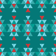 Obraz premium Ethnic boho seamless pattern. Embroidery on fabric. Patchwork texture. Weaving. Traditional ornament. Tribal pattern. Folk motif. Can be used for wallpaper, textile, invitation card, wrapping, web pag