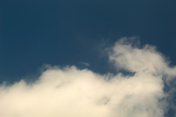 white cloud on blue sky