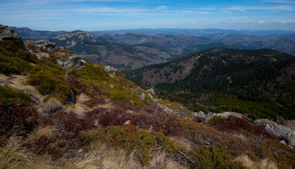 Landschaft um den Mont Gerbier de Jonc in den Monts d'Ardeche