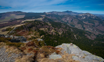 Landschaft um den Mont Gerbier de Jonc in den Monts d'Ardeche