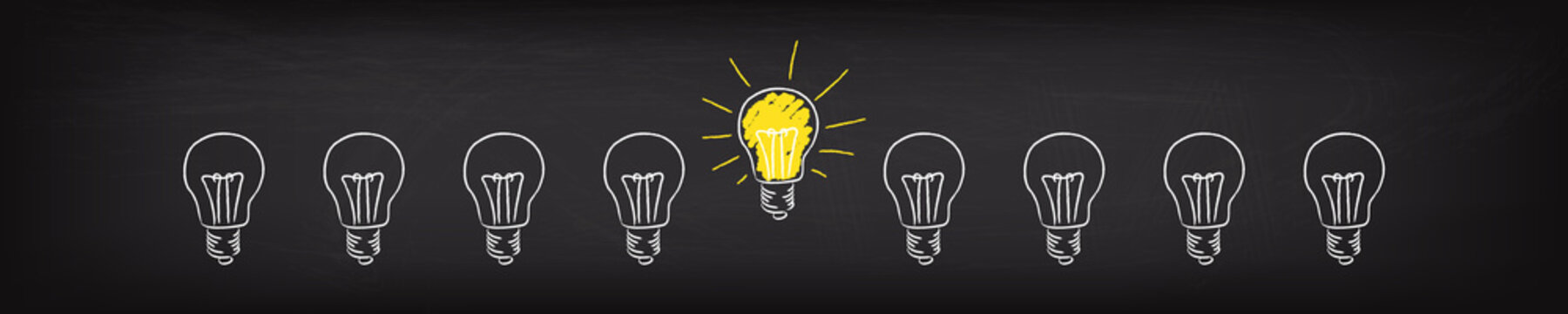 Idea Lightbulb glowing Banner