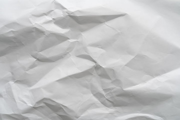 Crumpled white paper background texture