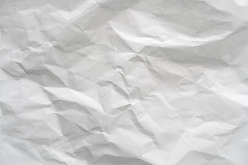 Crumpled white paper background texture