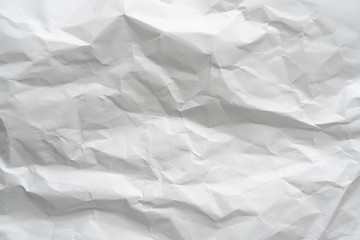 Crumpled white paper background texture