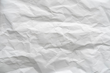 Crumpled white paper background texture