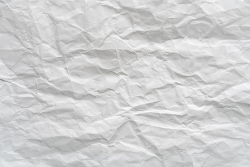 Crumpled white paper background texture