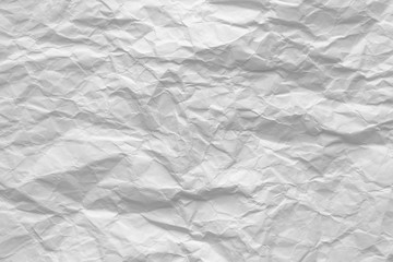 Crumpled white paper background texture