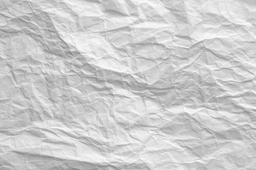 Crumpled white paper background texture