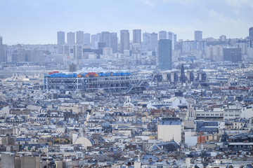 Fototapeta na wymiar Scenic rooftop view of Paris, France. Paris Skyline
