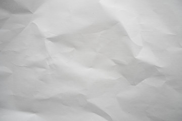Crumpled white paper background texture