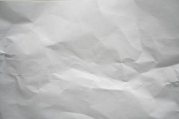 Crumpled white paper background texture