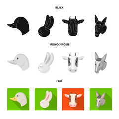 Vector illustration of agriculture and breeding icon. Set of agriculture and organic  stock vector illustration.