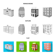 Fototapeta premium Isolated object of construction and building logo. Set of construction and estate vector icon for stock.