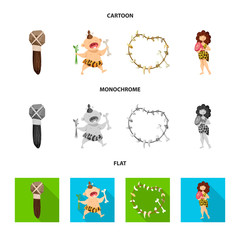 Vector design of evolution  and prehistory sign. Set of evolution  and development  stock symbol for web.