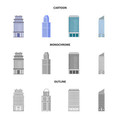 Vector design of municipal and center symbol. Collection of municipal and estate   stock vector illustration.