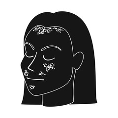 Isolated object of psoriasis  and skin  icon. Set of psoriasis  and allergy  vector icon for stock.