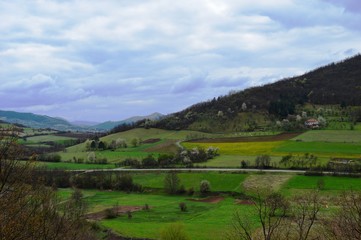 landscape in spring colors