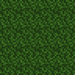 Pixels Seamless Pattern - Green pixelated pattern design