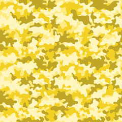 Camouflage Seamless Pattern - Yellow camouflage repeating pattern design