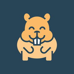 Silhouette icon hamster