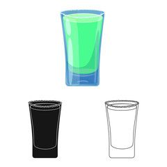 Isolated object of glass and water  symbol. Set of glass and clear vector icon for stock.