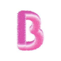 Fluffy Colored Typography 3D Letters