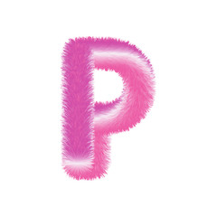 Fluffy Colored Typography 3D Letters