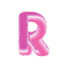 Fluffy Colored Typography 3D Letters