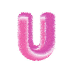 Fluffy Colored Typography 3D Letters