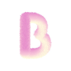 Fluffy Colored Typography 3D Letters