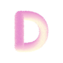 Fluffy Colored Typography 3D Letters